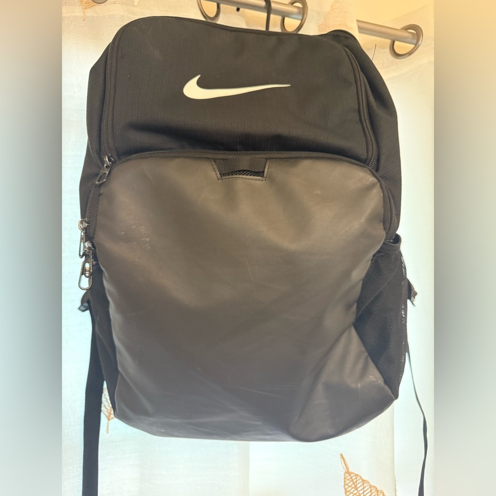 Nike Black Backpack with White Swoosh